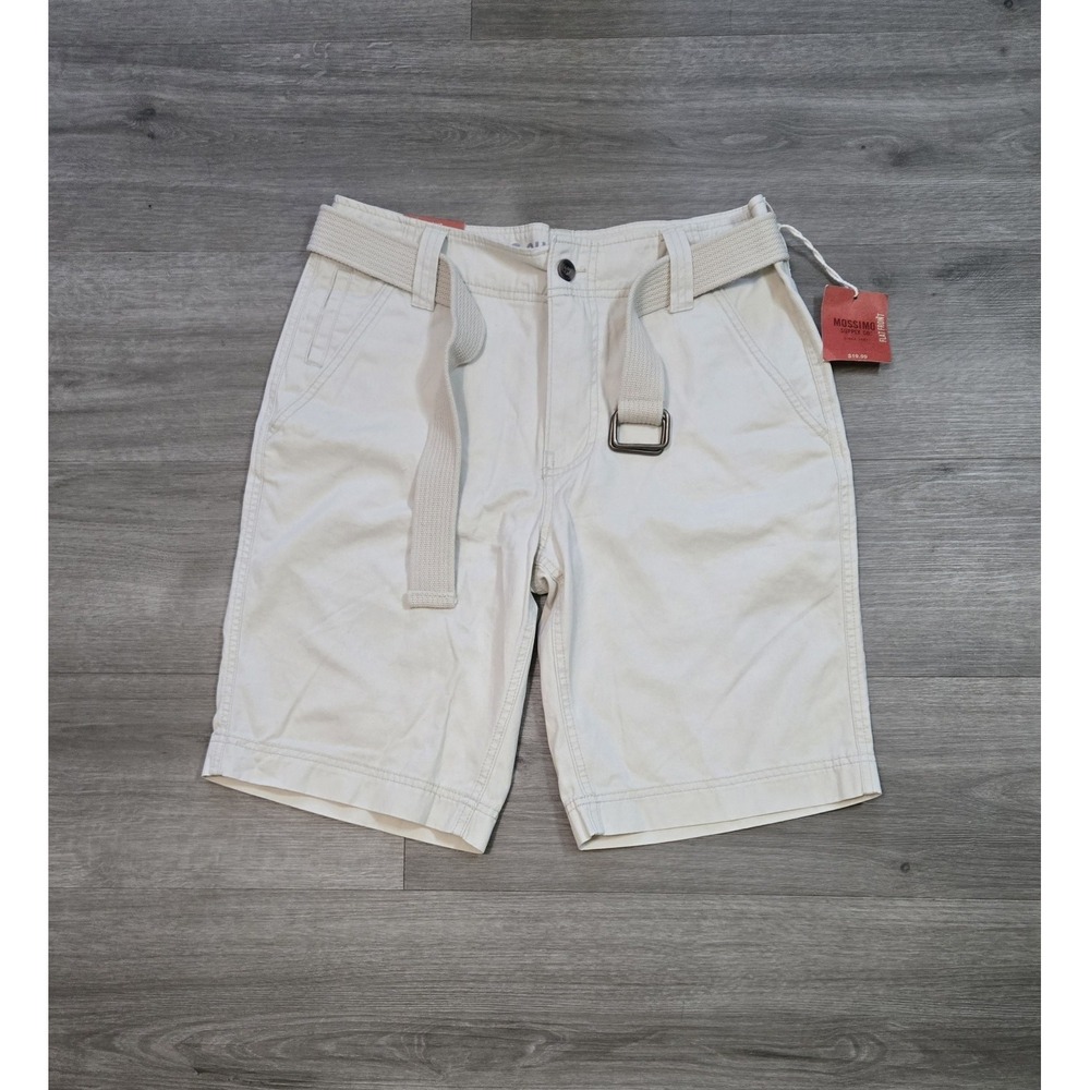 Mossimo Supply Co Flat Front Khaki Cotton Short 10.5" Inseam Mens Size 32W NWT